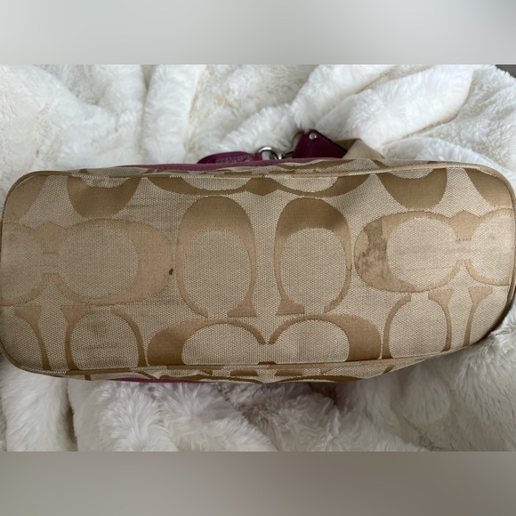 Tan & Purple Coach Hobo Bag - Picture 4 of 8